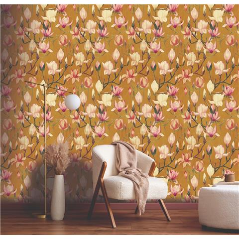 Designer Walls by Marta Cortese Wallpaper Magnolia DW2016 Ochre