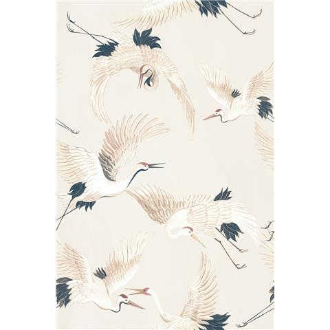 Designer Walls by Marta Cortese Wallpaper Cranes DW2018 Light Grey