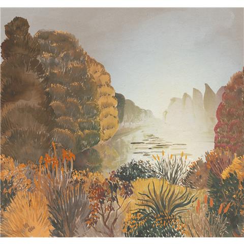 Designer Walls by Marta Cortese Nature Landscape Mural DW2023 Gold