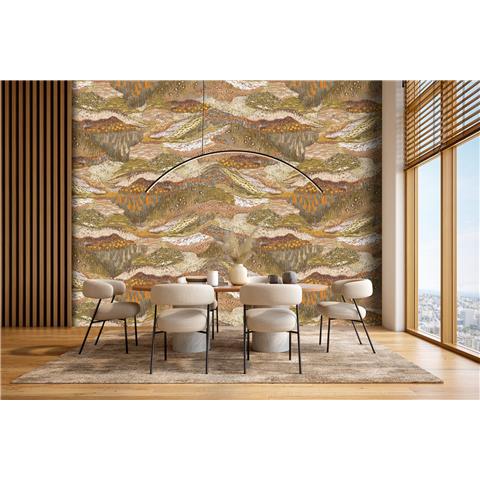 Designer Walls by Marta Cortese Livelliuniti Mural DW2025 Ochre