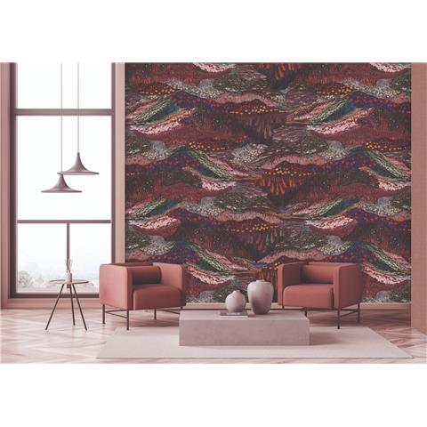 Designer Walls by Marta Cortese Livelliuniti Mural DW2026 Burgundy