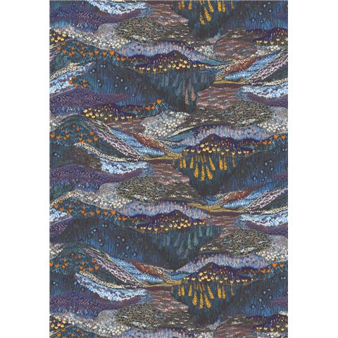 Designer Walls by Marta Cortese Livelliuniti Mural DW2027 Dark Blue
