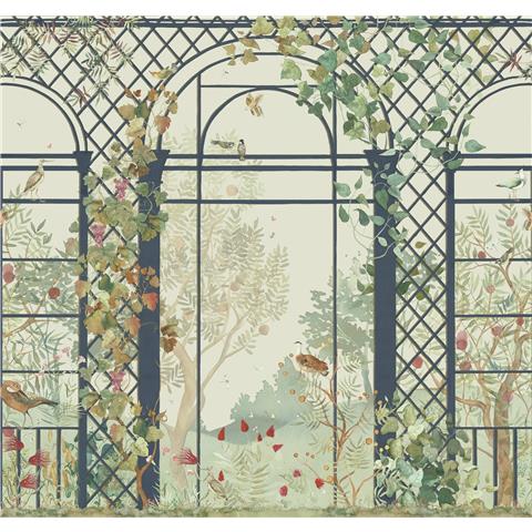 Designer Walls by Marta Cortese Greenhouse Mural DW2031 green
