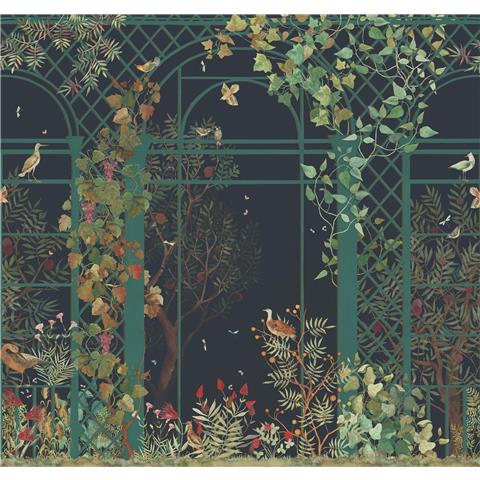 Designer Walls by Marta Cortese Greenhouse Mural DW2032 Blue