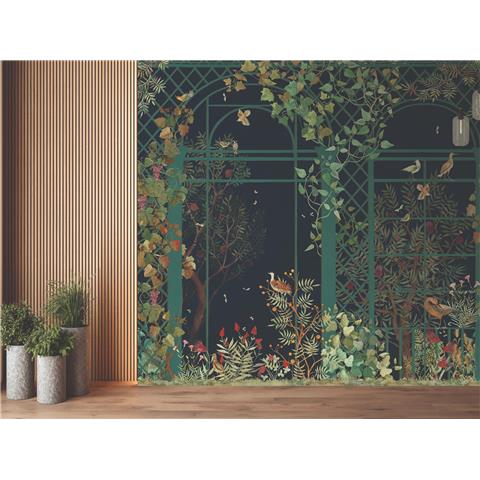 Designer Walls by Marta Cortese Greenhouse Mural DW2032 Blue