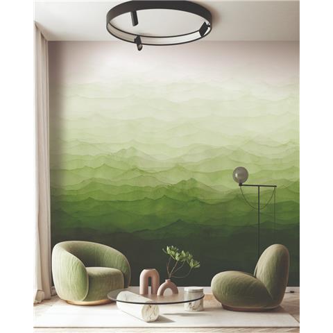 Designer Walls by Marta Cortese Horizon Mural DW2034 green