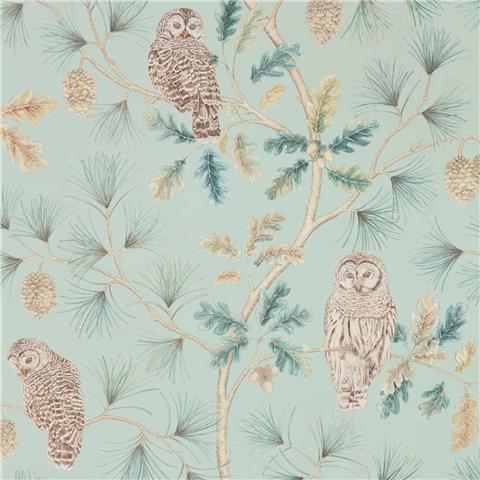 Sanderson Elysian Wallpaper Owlswick 216596 White/Blue