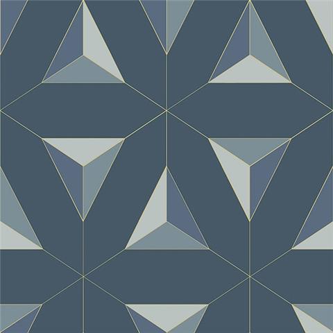 Galerie Elisir Large Geometric Wallpaper EL21073 Navy