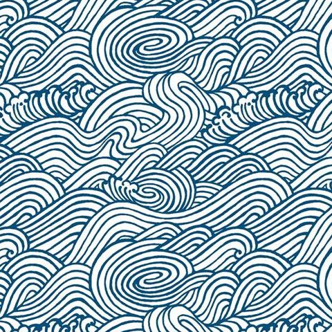 A Street Prints Solstice Wallpaper-Mare Wave 2744-24132 Navy