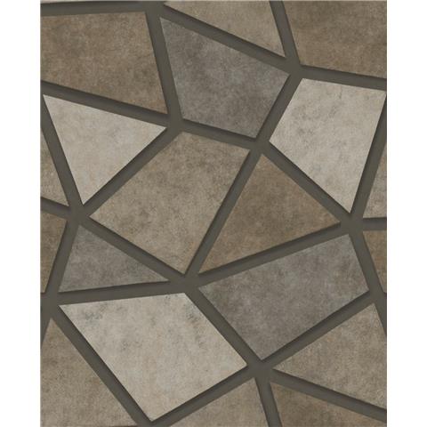 Decorline Architecture wallpaper metallic triangles FD25348 Gold/black