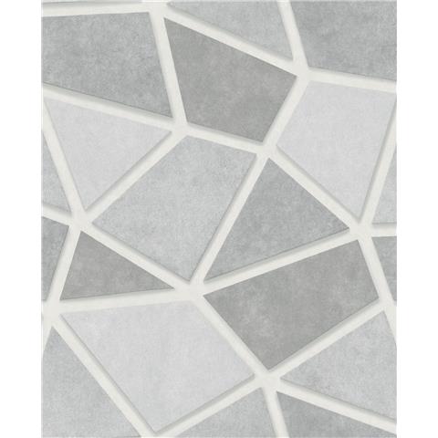 Decorline Architecture wallpaper metallic triangles FD25349 grey/silver