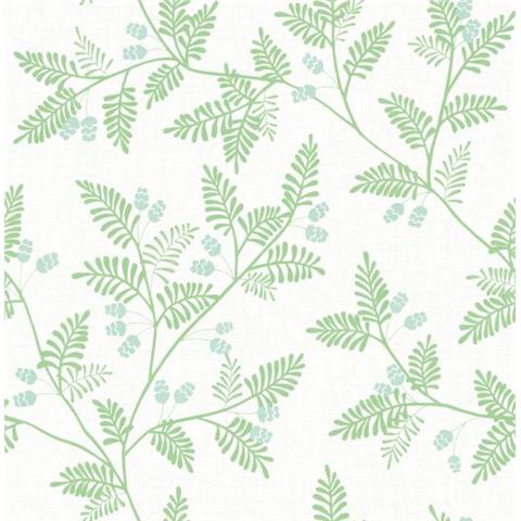 A Street Prints Georgia Wallpaper Ardell Sprig 26600 Green/Blue