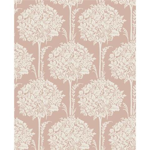 A Street Prints Georgia Wallpaper Zaria Bird in the Bush 26224 Rose