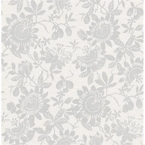 A Street Prints Georgia Wallpaper Helen Floral 26629 Grey