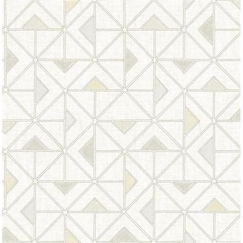 A Street Prints Georgia Wallpaper Jekyl Geo 26636 Grey/Yellow