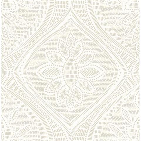 A Street Prints Georgia Wallpaper Scout Damask 26639 Grey