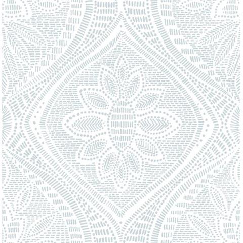 A Street Prints Georgia Wallpaper Scout Damask 26642 Blue