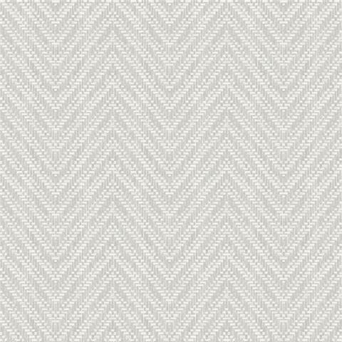 A Street Prints Georgia Wallpaper Glynn Herringbone 26652 Light Grey