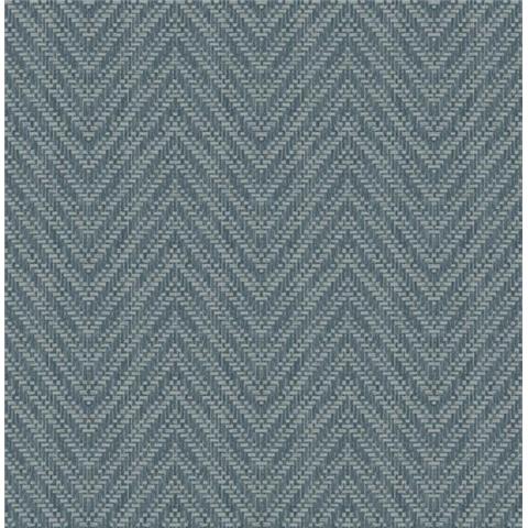 A Street Prints Georgia Wallpaper Glynn Herringbone 26654 Denim