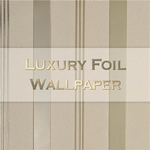 Vymura Luxury Foil Wallcovering Bexley Stripe FD42798 Beige