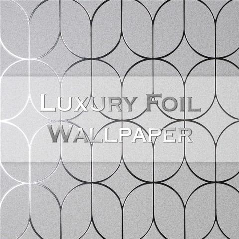 Vymura Luxury Foil Wallcovering Rocco Trellis FD42803 Silver