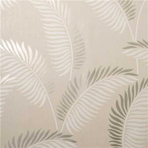 Selvaggia Cream and Gold Palm Leaf Wallpaper Luxury Vinyl C88759