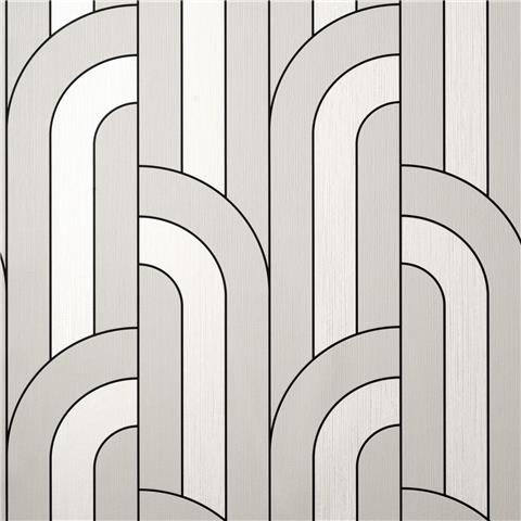 Fine Decor Cascade Arch Wallpaper FD42843 White/Black