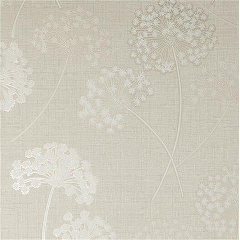 Fine Decor Grace Dandelion Wallpaper FD43281 Stone