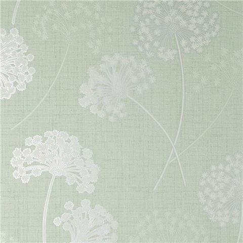 Fine Decor Grace Dandelion Wallpaper FD43282 Green