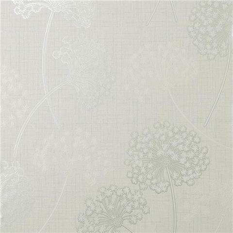 Fine Decor Grace Dandelion Wallpaper FD43283 White/Silver