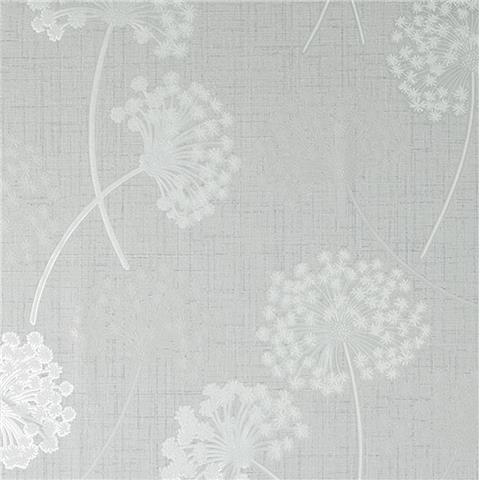 Fine Decor Grace Dandelion Wallpaper FD43284 Grey/Silver