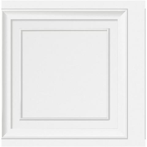 Fine Decor Distinctive Wood Panel Wallpaper FD43298 White