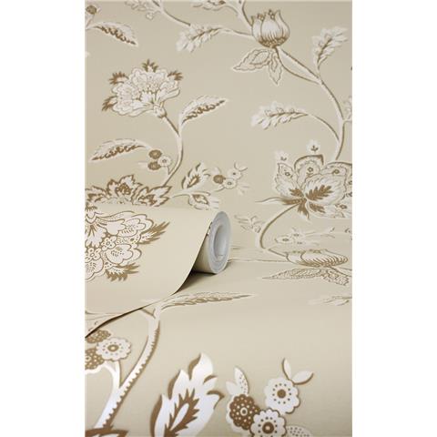 Fine Decor Juliette Floral Wallpaper FD43452 Natural