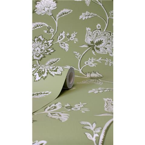 Fine Decor Juliette Floral Wallpaper FD43454 Sage