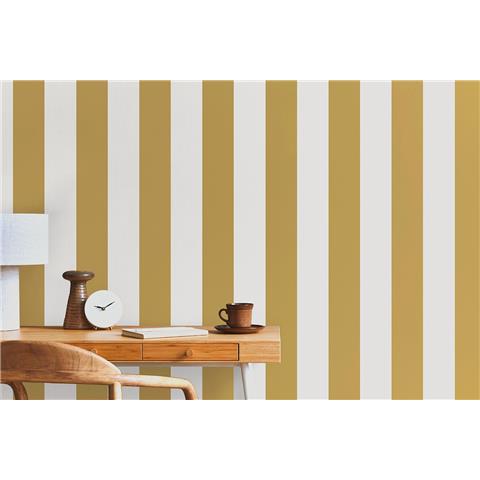 Fine Decor Juliette Stripe Wallpaper FD43455 Ochre