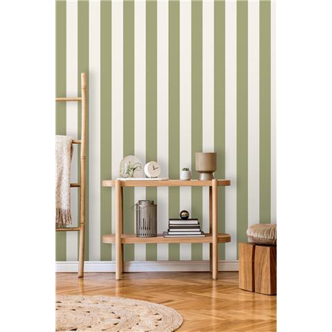 Fine Decor Juliette Stripe Wallpaper FD43459 Sage