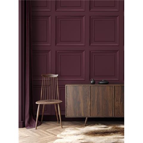 Fine Decor Distinctive Wood Panel Wallpaper FD43468 Mulberry