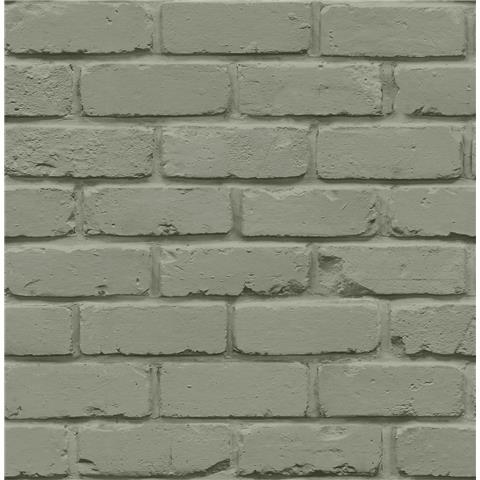 Fine Decor Painted Brick Wallpaper Sage FD43603