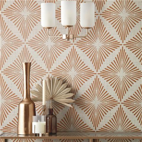 Fine Decor Denver Geo Textured Wallpaper FD43748 Stone