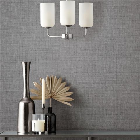 Fine Decor Larson Plain Textures wallpaper FD 43751 Charcoal