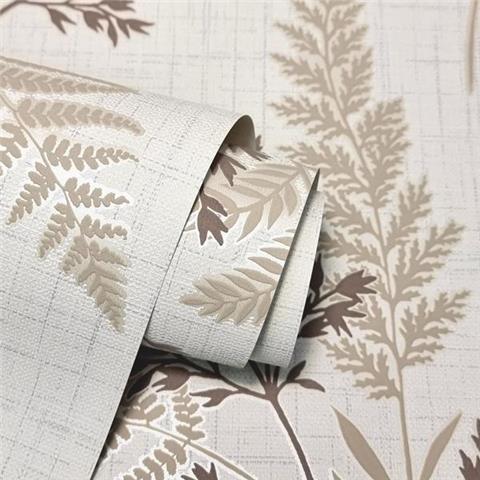 Fine Decor Fern Wallpaper FD43768 Mocha