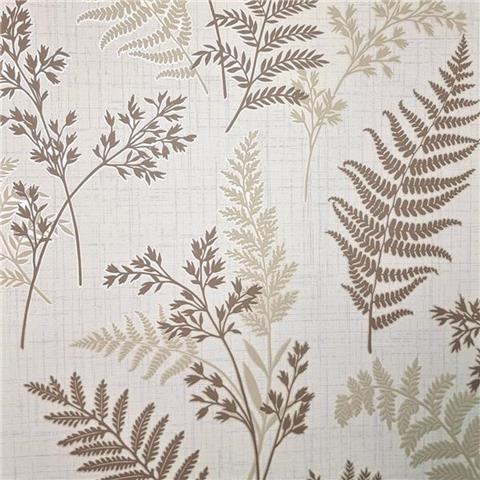 Fine Decor Fern Wallpaper FD43768 Mocha