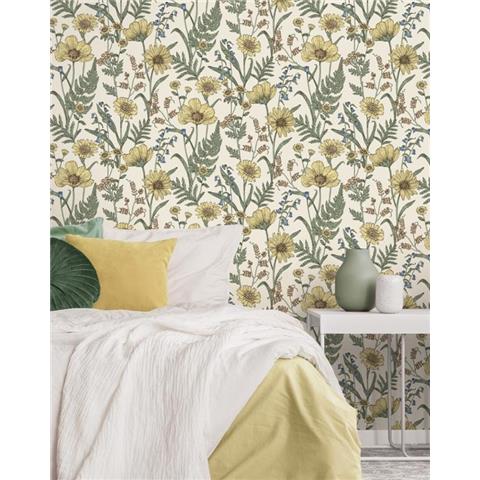Fine Decor Wild Meadow Wallpaper FD43884 Natural