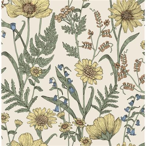 Fine Decor Wild Meadow Wallpaper FD43884 Natural