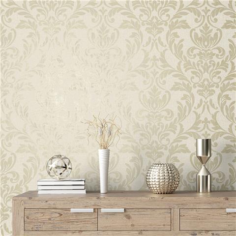 Fine Decor Azara Damask Wallpaper FD43990 Natural