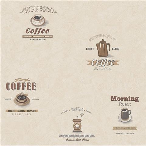 Kitchen Recipes Vinyl Wallpaper Coffee Morning G12241