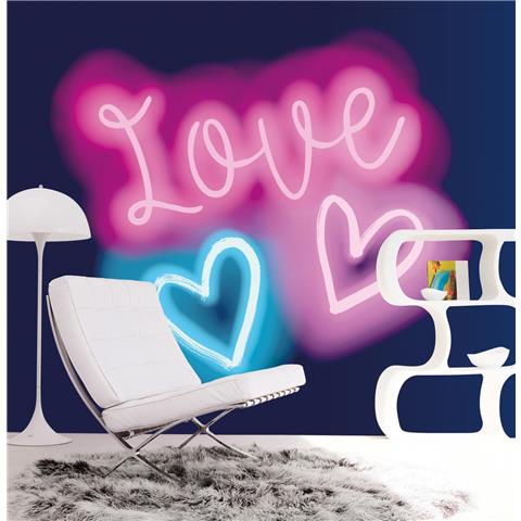 Galerie Kids + Teens Neon Love Mural G45471