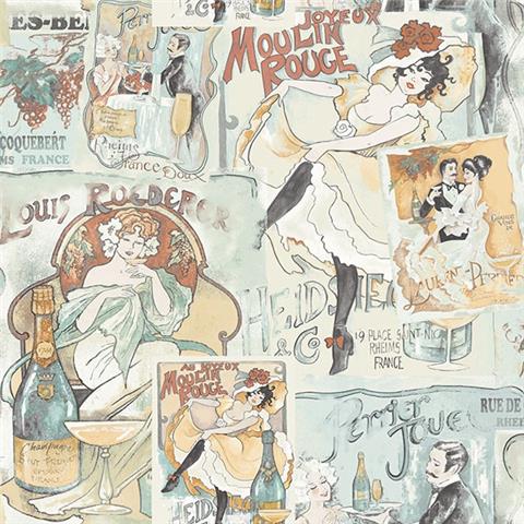 Galerie Nostalgie Wallpaper Moulin Rogue G56116 P65