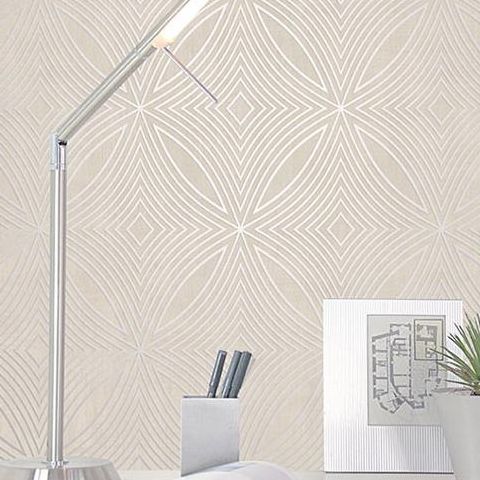 Galerie Special FX Wallpaper-Spirograph  G67722 Taupe/Silver
