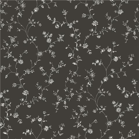 GALERIE MINIATURES 2 WALLPAPER-MINIATURE floral g67861 black
